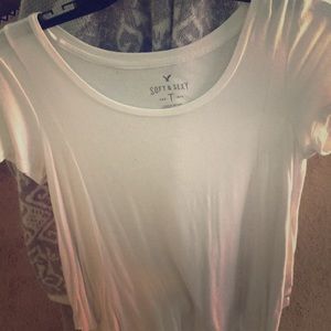 American Eagle White Oversized Top